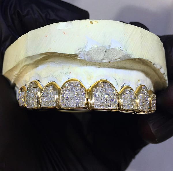 Diamond Encrusted Gold Cap