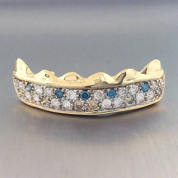 Multi-Color Diamond Gold Cap