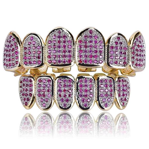 Purple Stone Gold Cap